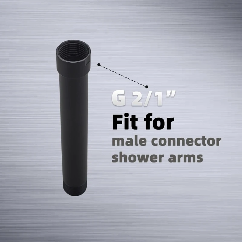 Round Shower Head Extension Rod Replacement Shower Extender Easy to Install