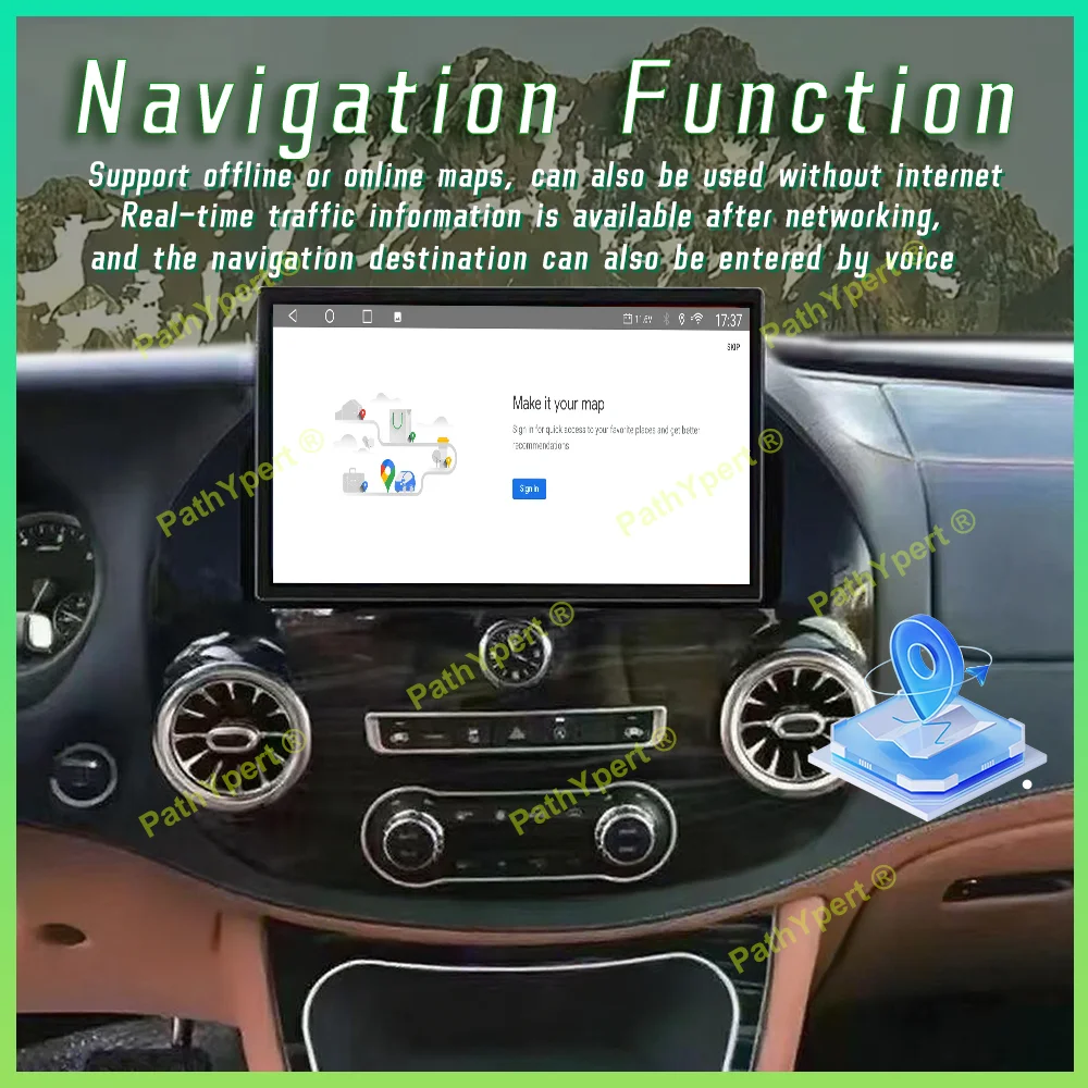 13.1''Android 15 لسيارة Mercedes Vito W447 2014-2022 راديو السيارة ستيريو مشغل الوسائط المتعددة شاشة نظام تحديد المواقع والملاحة BT وحدة الرأس Carplay #5