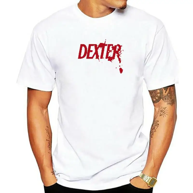 New Mens Fashion Summer Cotton Printed Short Sleeve T-shirt DEXTER T shirts Top Tees Size XS-XXXL