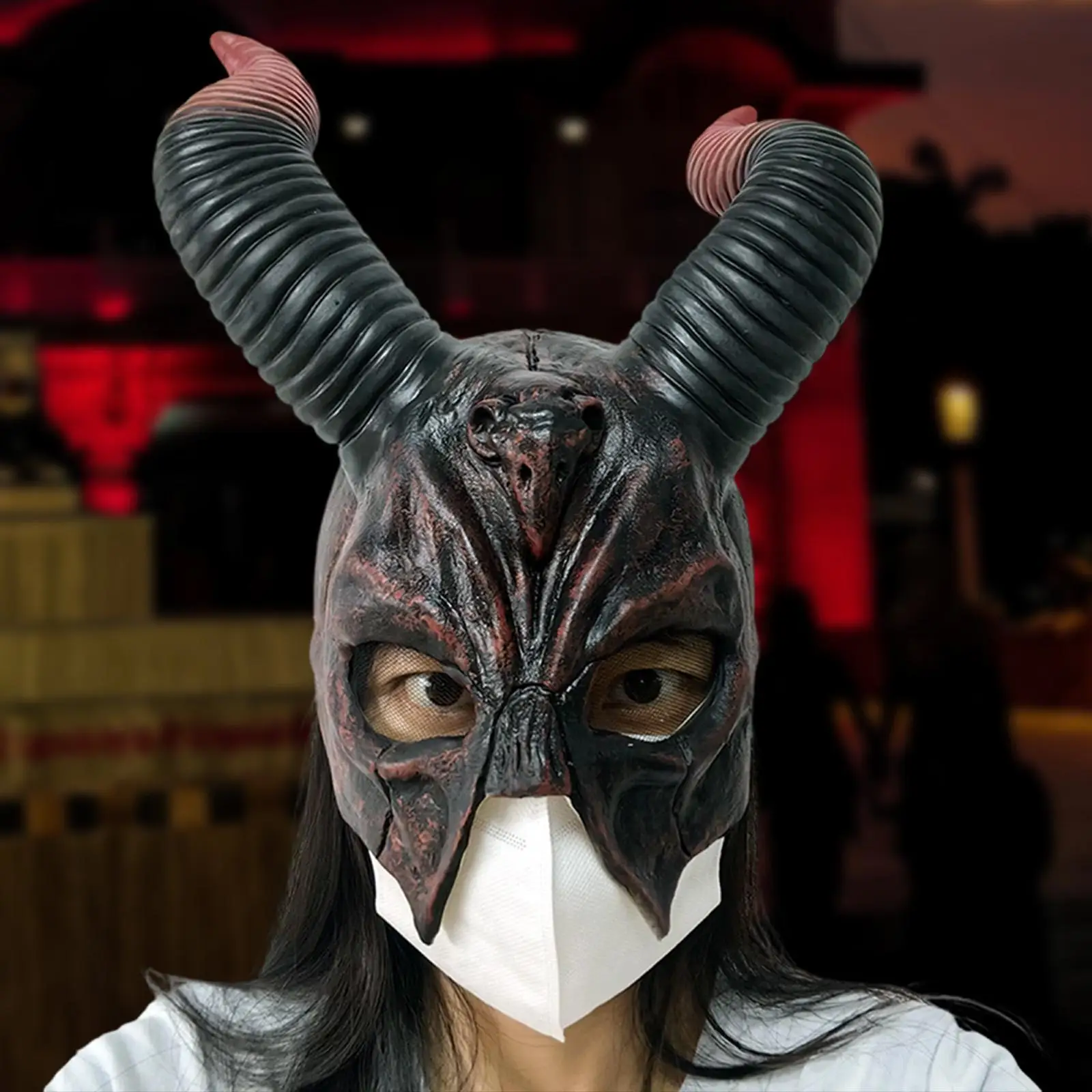 

Halloween Mask Lifelike Decoration Head Maskk for Night Club Themed Parties Bar