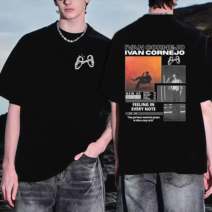 

Trendy Ivan Cornejo 2025 Tide T Shirt Men's Summer Short Sleeve T-shirt Casual Pure Cotton Oversized Sports Cozy T Shirts Unisex