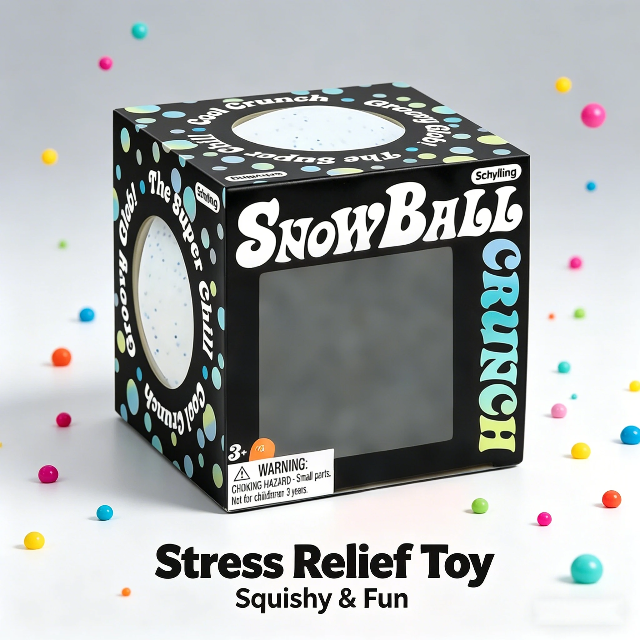 Nuevas bolas de nieve NeeDoh Snow Ball Crunch, bloques sensoriales antiestrés con textura de cubo de hielo, pelota blanda de presión, regalos para niños y adultos