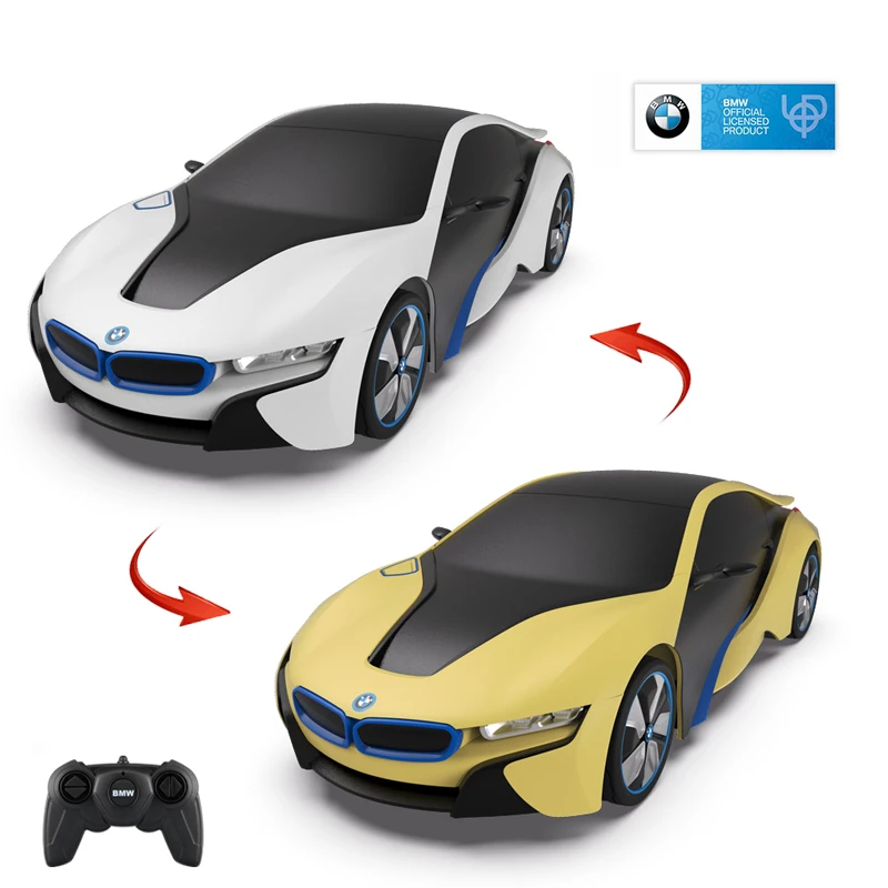 NEW BMW i8 UV Sensitive Collection RC Car 1:24 Scale Remote Control Car Change Color Electric Toy Car Model Vehicle Kids Adults