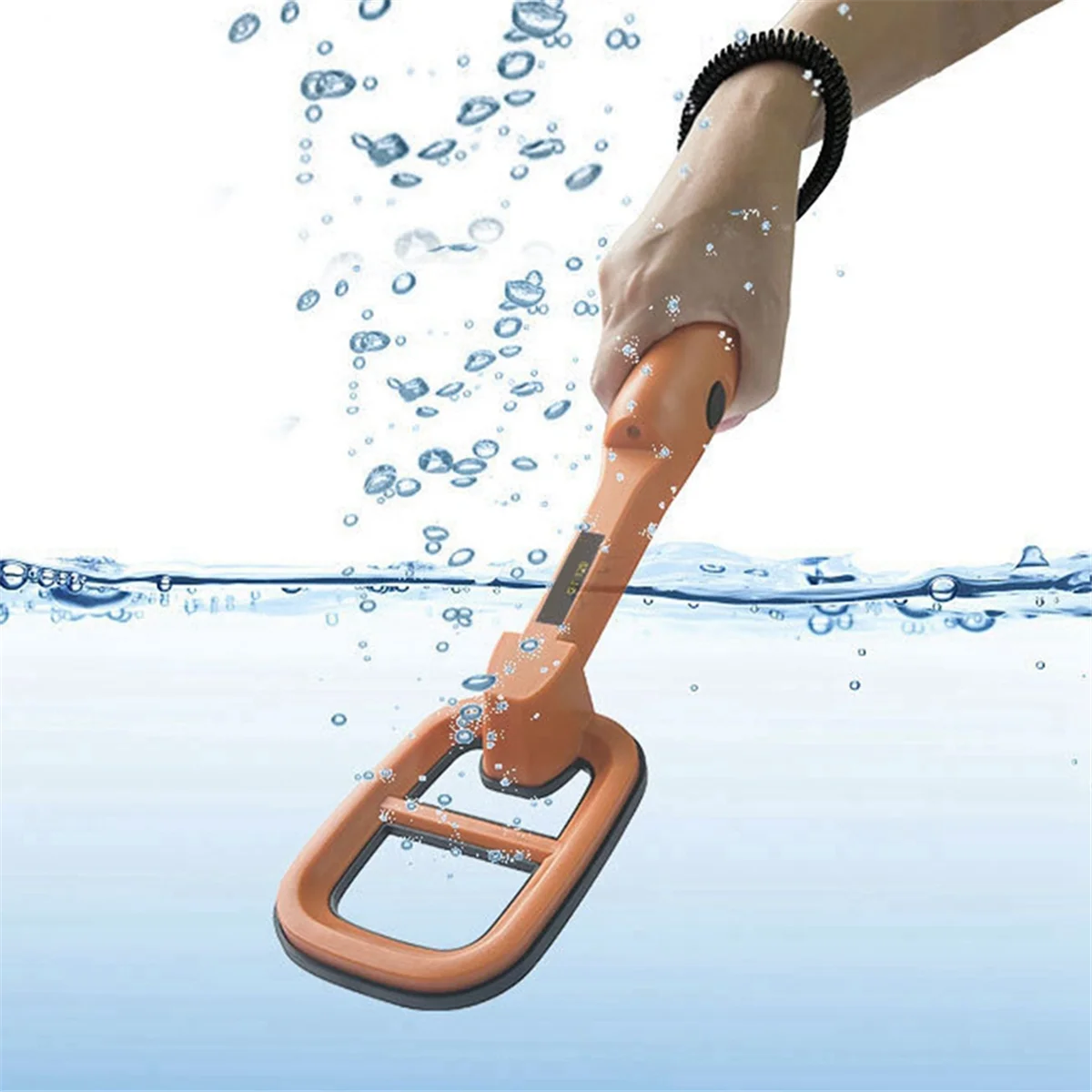 GT120 Handheld Diving Metal Detector Pinpointer Pointer Probe Waterproof Metal Pinpointing 4.2Inch Search Coil Orange