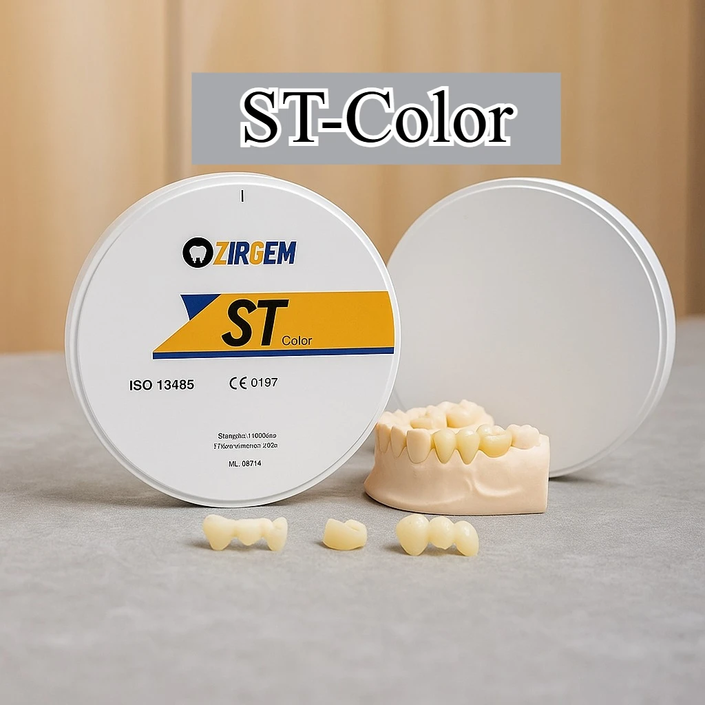 Zirgem Dentistry Material | CAD/CAM Zirconia ST-Color Blocks 98*10mm B1-B4 Blanks for Dental Crown & Bridge Milling