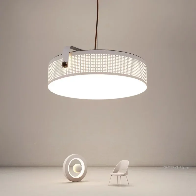 

GHEUVNJ Nordic restaurant pendant light, minimalist bedroom study light, minimalist circular bar counter, dining table light fi