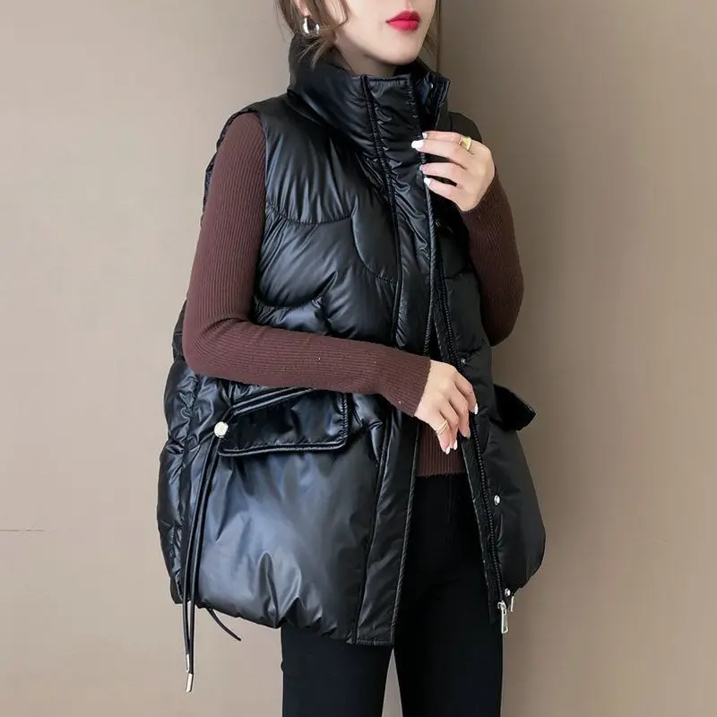 Casaco de algodão feminino, jaqueta de inverno, suéter cardigan feminino, Parkas monocromáticas, sobretudo quente, outwear, novo, 2023