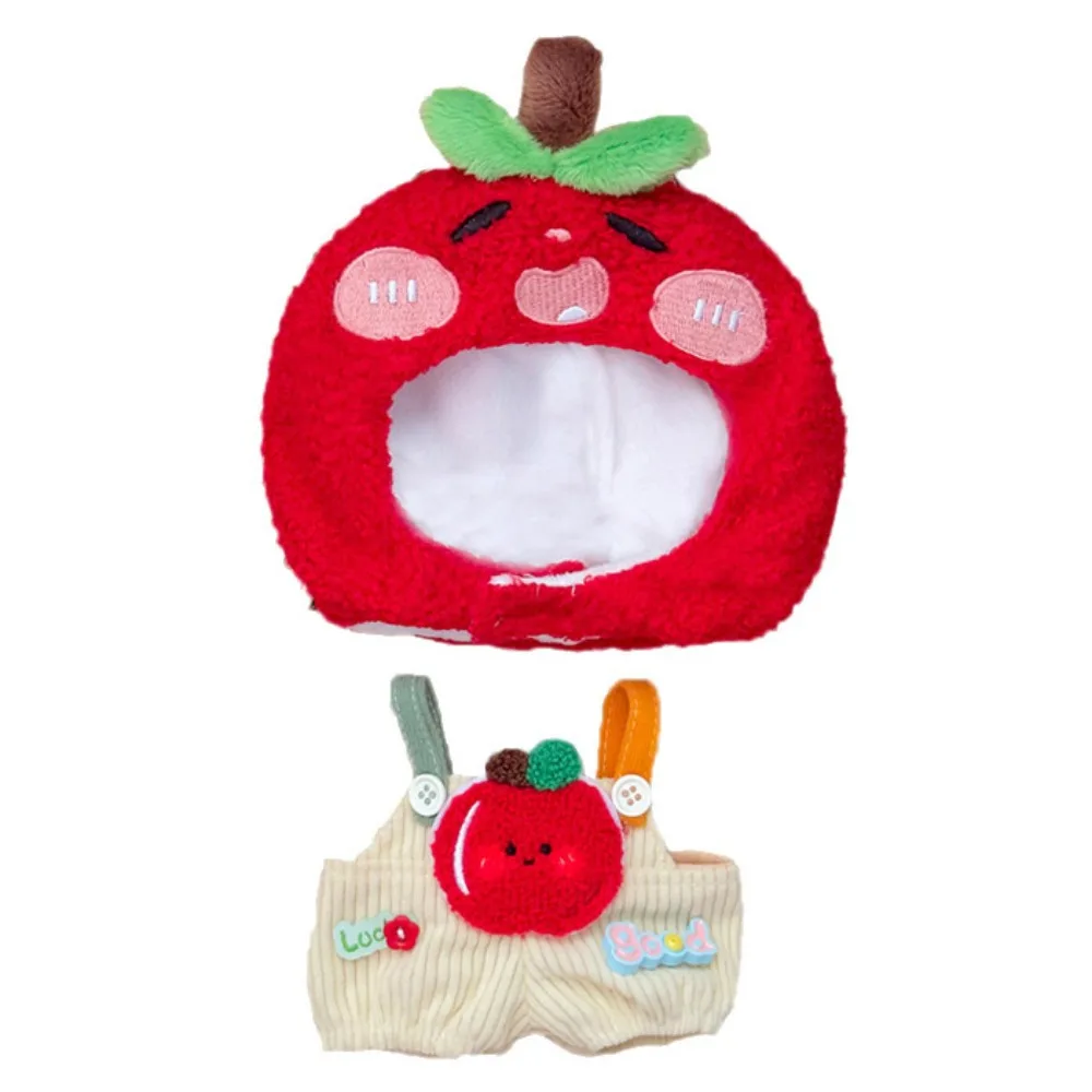 

Fruit Hat 20cm Cotton Doll Clothes Orange Strap Pants Doll Clothes Outfit Lovely Peach Doll Dress Up Set Doll Accessories