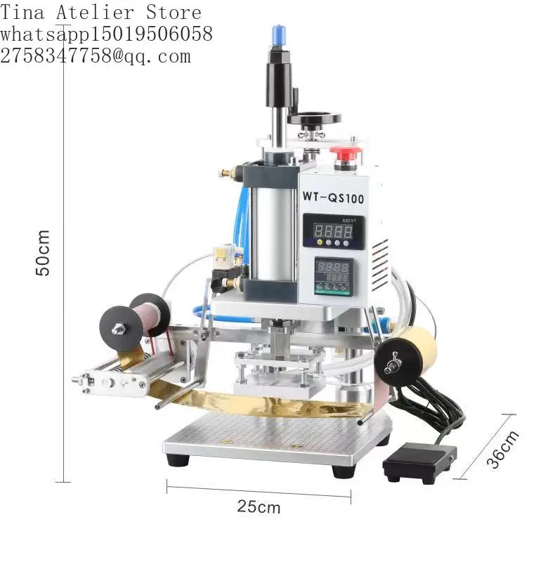 Factory Wholesale Portable Small Letters Logo Embossing Machine Digital Pneumatic Hot Foil Stamping Machine