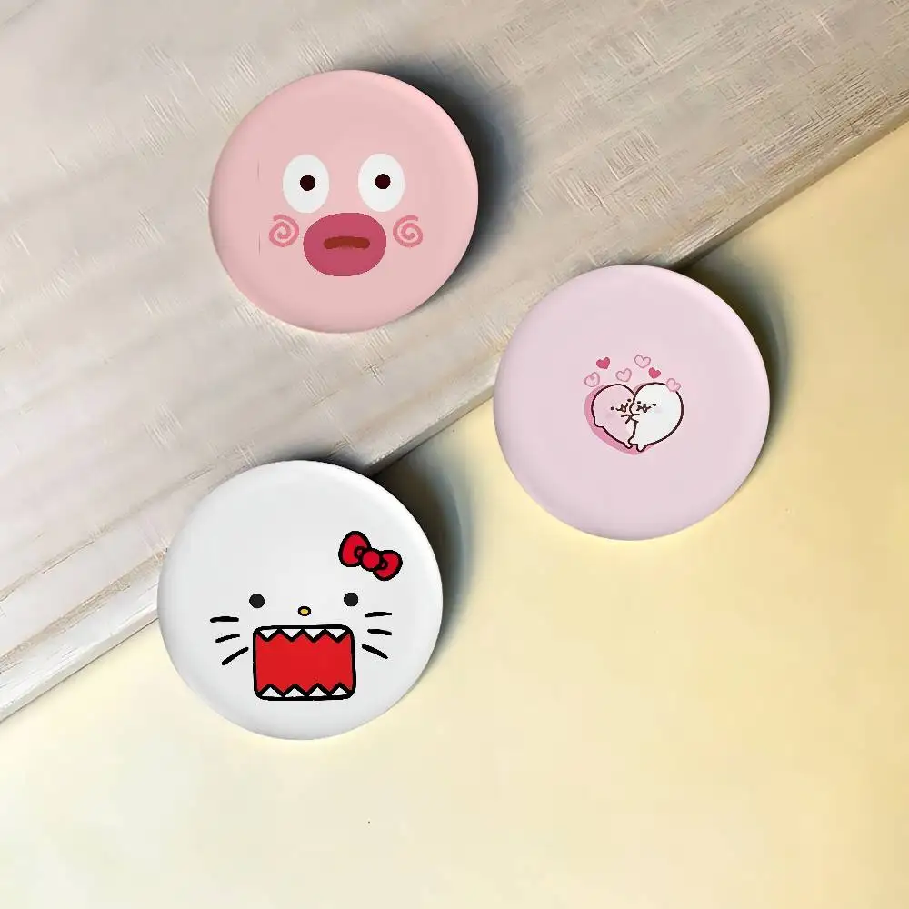 ROSE Kawaii Mamegoma Badges Peripheral Lapel Pins Tinplate Round Brooch For Shoulder Bag Accessories Souvenir Gifts