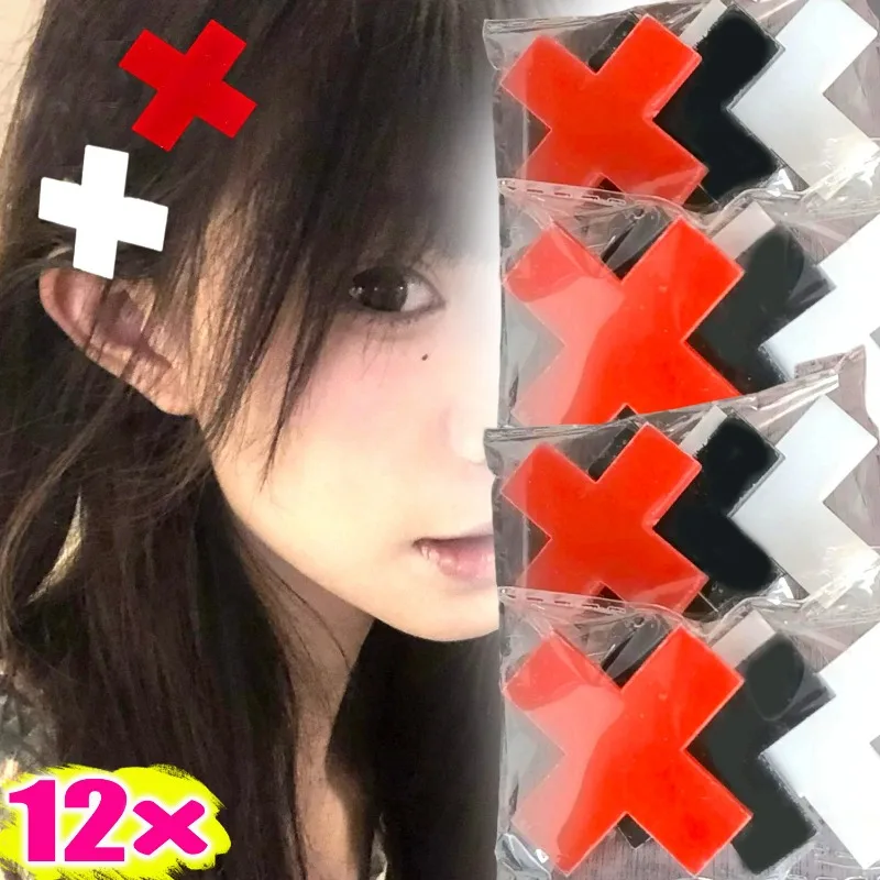 

1/12 шт. винтажные заколки-крестики для волос в стиле Y2K, аксессуары для волос, заколки-невидимки для женщин, аниме-заколки для челки, боковые заколки-невидимки, заколки-зажимы