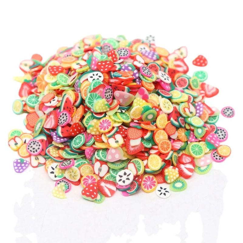 

Полимерная глина, фруктовые ломтики, слайм, 5-7 мм, красочная мягкая глина, мелкие ломтики, детская игрушка «сделай сам», аксессуары для рук, 10 г