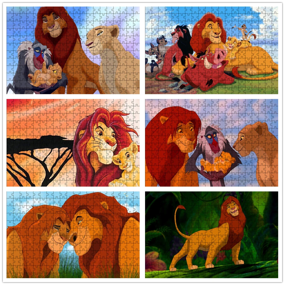 

300/500/1000 Pieces Jigsaw Puzzle The Lion King Creative Diy Jigsaw Puzzle Creativity Imagine Toys Magic Puzzles Patience Toys