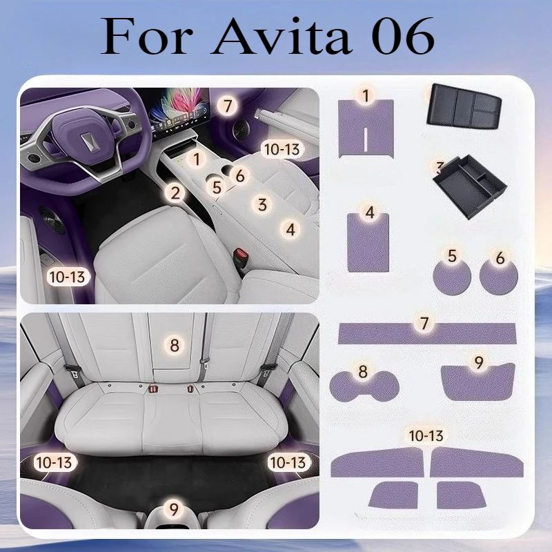 

Ящик для хранения в подлокотнике для Avita 06 2025. Полный набор автомобильных аксессуаров для центрального управления, дверная прорезь для чашки воды.