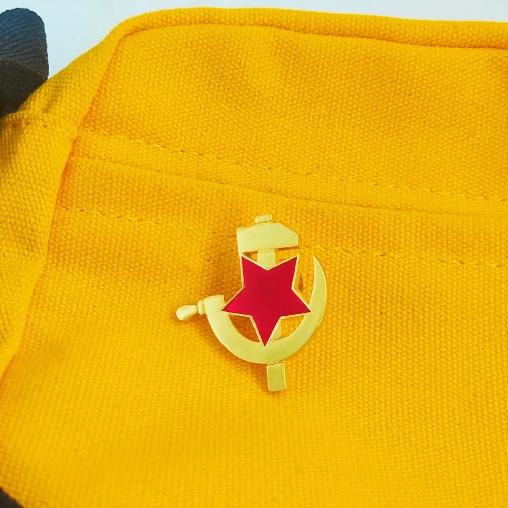 Soviet Cap Emblem Pin Buttterfly Buckle Brooch Bags Clothes Accessories Decoration Craft Gifts