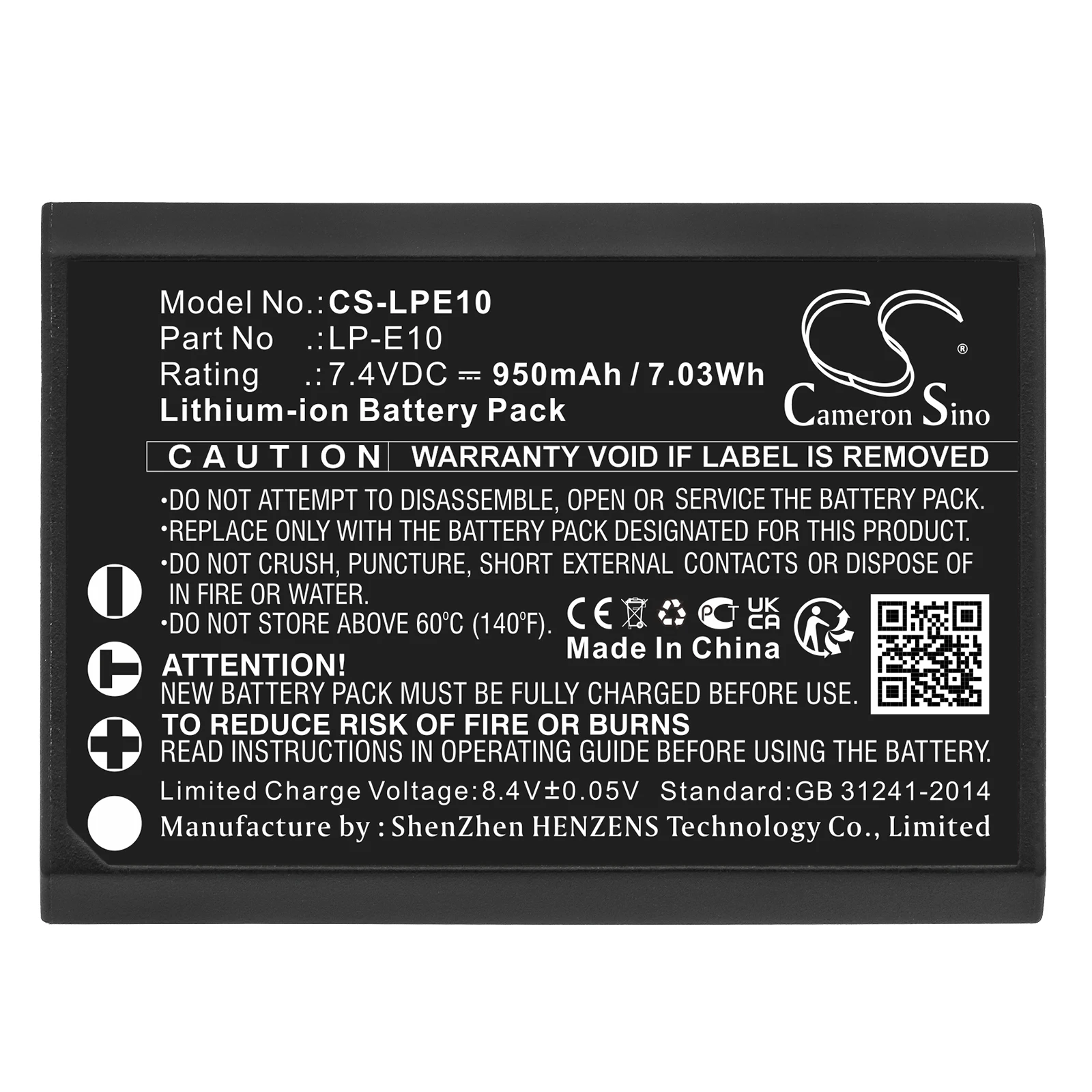 Li-ion Battery for Canon Camera,7.4V,EOS 1100D, EOS 1200D, EOS 4000D, 1200D, EOS Rebel T5, EOS 1300D, Rebel 1300D, T6