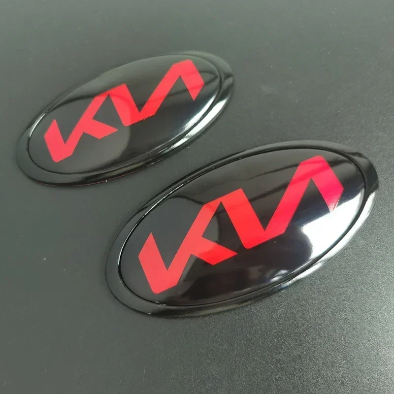 for K5 K7 Picanto Rio Sportage Cerato Soul Sorento Carens CARNIVAL Car Front Rear Emblem Steering Wheel Logo Hubcaps Sticker