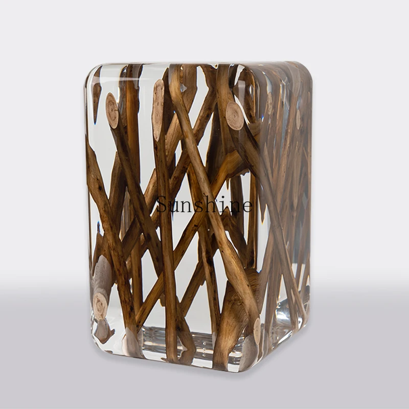 

Modern minimalist acrylic transparent pier non-epoxy crystal stool