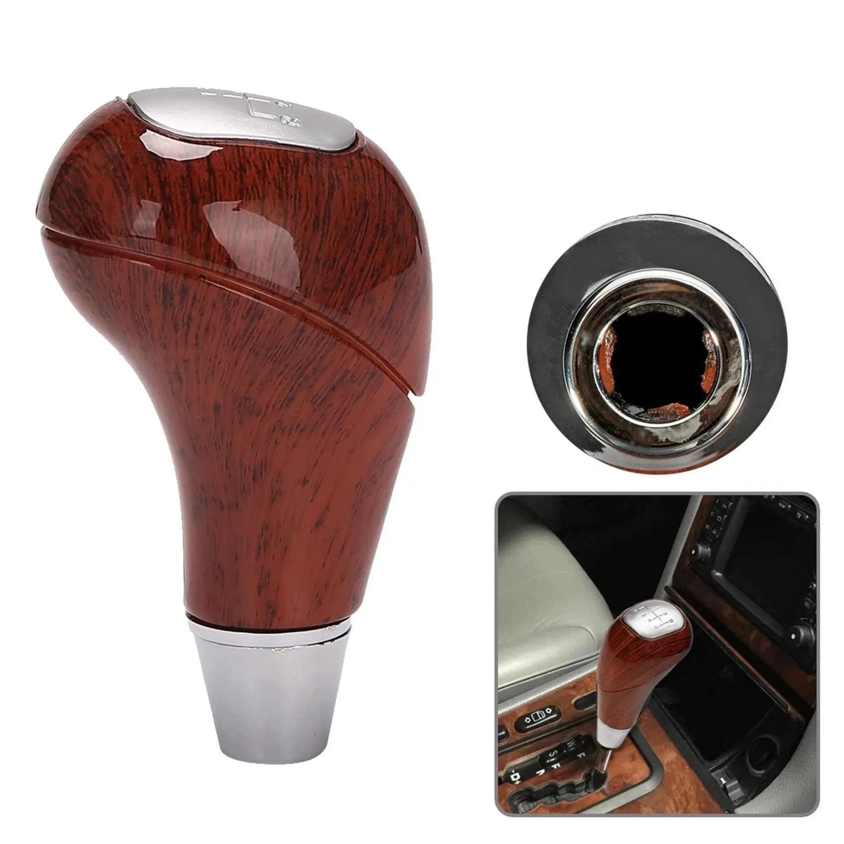 5 Speed Manual Car Gear Shift Knob Shifter Gear Lever Boot for Mercedes Benz W210/W220/W163/W202/W140