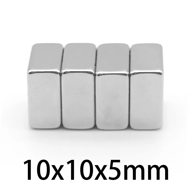 10pcs 10*10*5 mm Powerful Strong Magnetic Magnets 10x10x5 mm Rare Earth Neodymium Magnet 10x10x5mm Block 10*10*5 mm