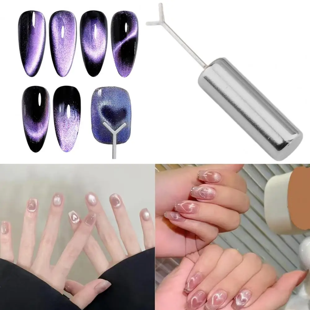

Nail Art Magnet Set with Iron Wire 3D Heart Shaped Magnetic Rod Cat Eyes Polishing Effect Nail Tools Magnetic Nail Art Tool
