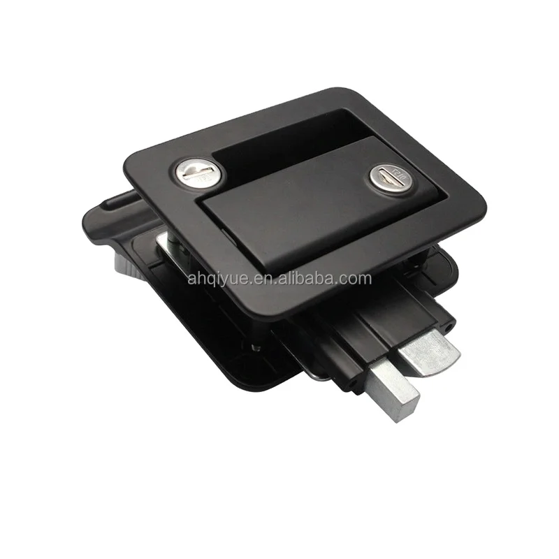 High Quality Zinc Alloy Black Black Mechanical Door Lock with Two Keys for Off-road Camper Travel Trailer