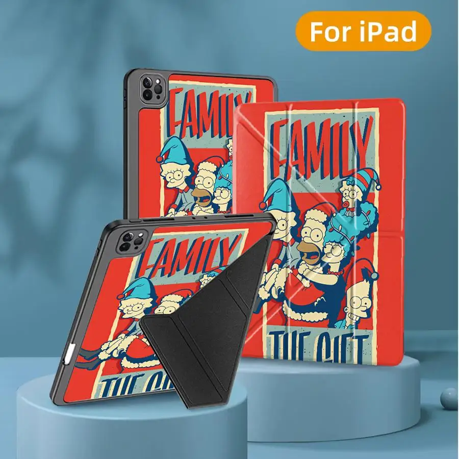 

Simpsons Christmas Family Tablet Case For iPad Pro 2025 Mini 6 7 Air 4 5 M3 M2 M4 11inch Pro 11th 10th 9th 8th 7th 12.9inch