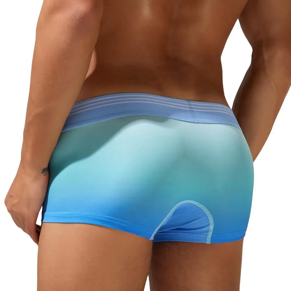 SEOBEAN Underwear New Arrivals Mens Boxers Briefs Gradient Color Underpants Boxershorts Sexy Low-waist Male Panties Boxer