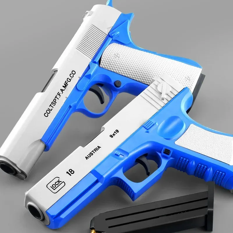 Desert Eagle G17 Soft Bullet Toy Gun Shell Ejection Outdoor Foam Darts Pistol Airsoft Gun con silenziatore per Kid Adult