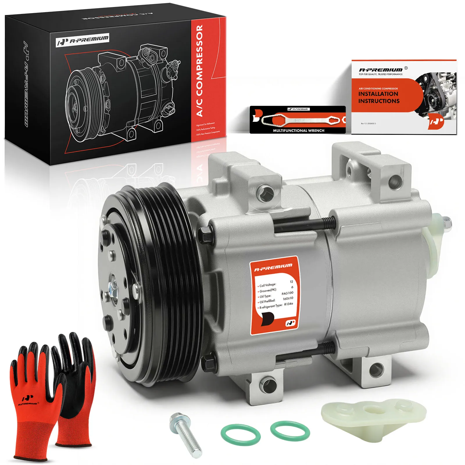 A-Premium AC Compressor with FS10 for Ford Ranger 2001-2011 Mazda B2300 2001-2005 B4000 2006-2009