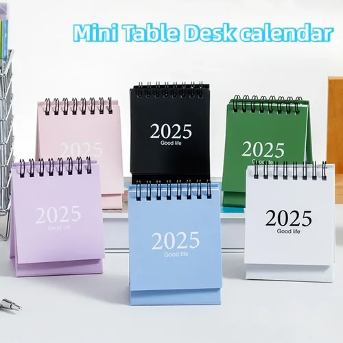 2025 2024 영어 미니 책상 달력, 창의적인 사무실 장식, 탁상 달력, 데일리 메모 달력, 학습 플래너 