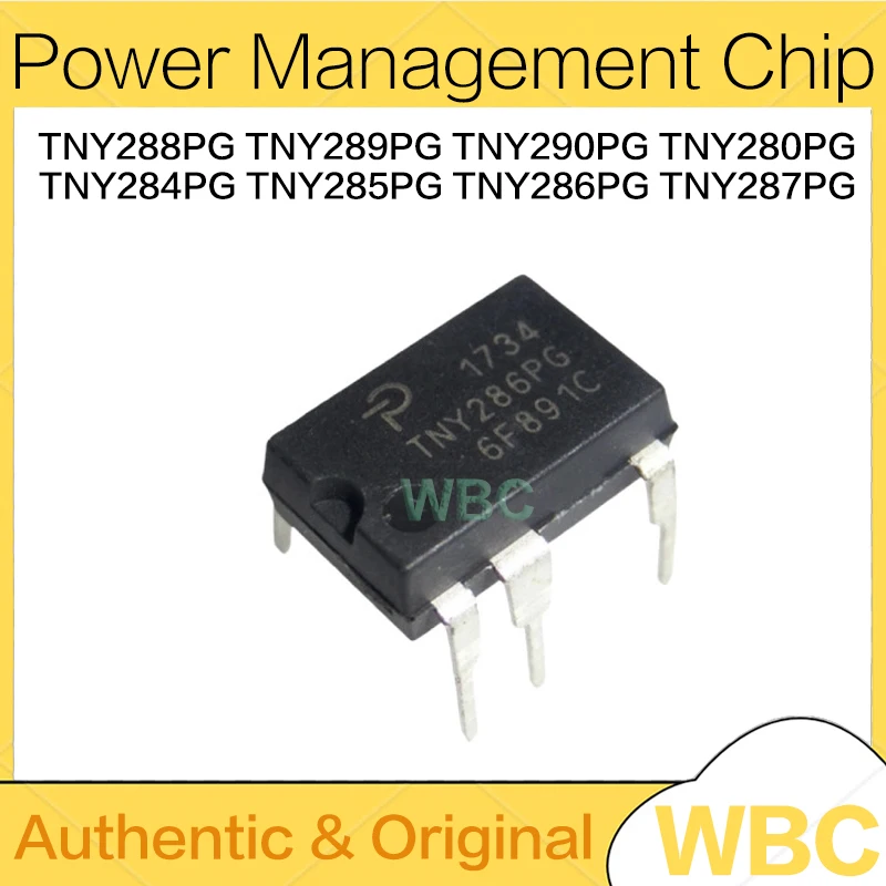 5Pcs TNY288PG TNY289PG TNY290PG TNY280PG TNY284PG TNY285PG TNY286PG TNY287PG PG=PN DIP-7 Power management chip