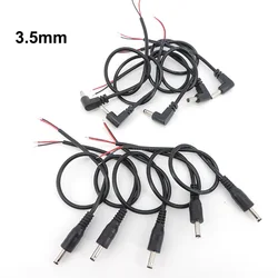 30cm 2 core DC MALE 3.5mm x 1.35mm STRAIGHT right angle 3.5 power supply connector cable Plug Cord Tinned Ends DIY repair