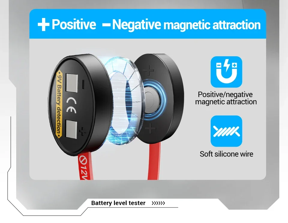 ANENG BT138 Kapazitätstester LCD Universeller Batterieprüfer für AA AAA C D 9V 1,5V Lithium- und Knopfzellenbatterien – Detail 9