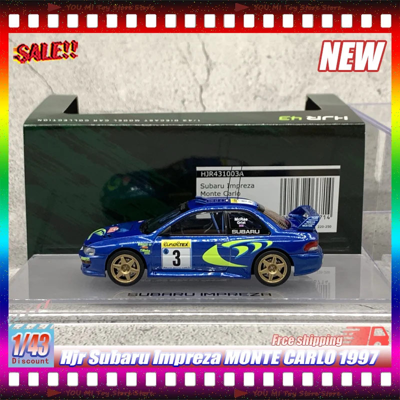 

1:43 New Stock Hjr Subaru Impreza Monte Carlo 1997 Alloy Die-Cast Models Car Static Display Collectible Vehicle Hobby Collectors