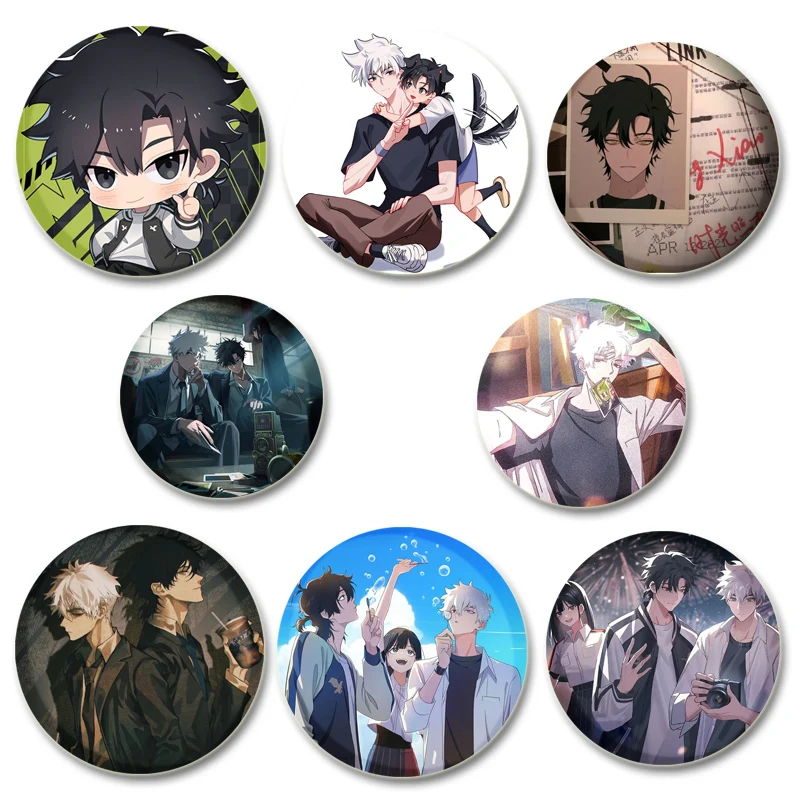 Fashion Accessories Link Click Anime Brooches Cheng Xiaoshi/ Lu Guang/Qiao Ling Pins HD Print Cartoon Badge for Decoration Gifts