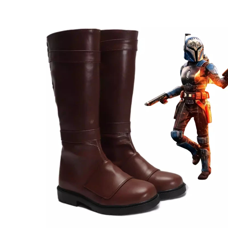 TV Bo Katan Kryze Custom Made Cosplay Shoes Boots Halloween Carnival Props