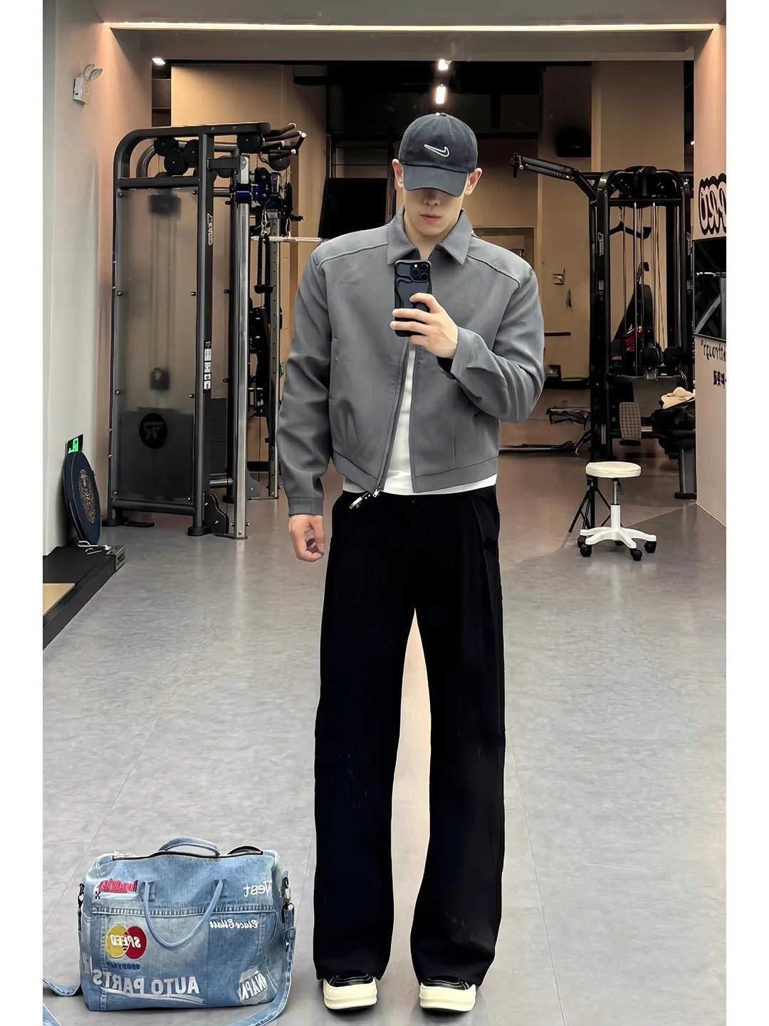 

Cleanfit ort oulder Pad Suit Jaet Men's Korean Sle Light Maturi Wind Adstration Jaet Spring Autumn High End Feel