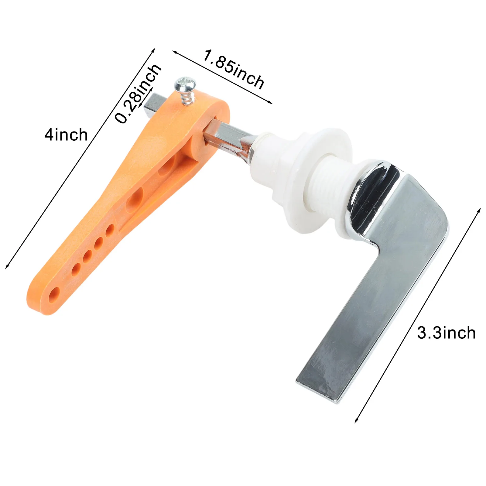 Household Toilet Flush Handle Cistern Handle 10.5cmx9.5cm 1pcs Chrome Metal Fittings Silver Strong Tool Household