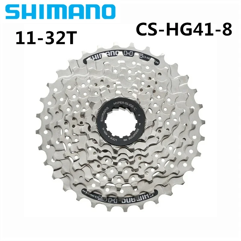 SHIMANO CS-HG41-8 Mountain Bike 8 Speed Freewheel EIEIO 11-32T/34T Cassette Sprocket Bicycle Parts