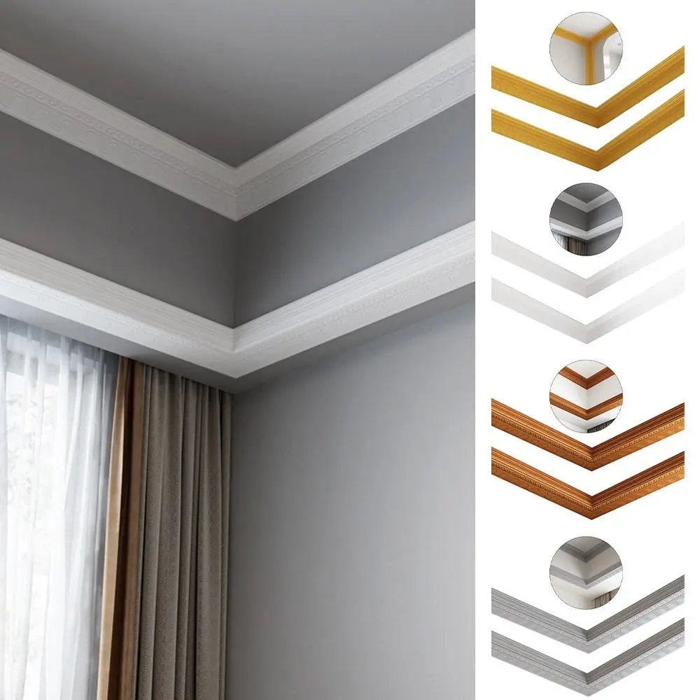 2.3 Meters Length Wall Decor Sticker Self-adhesive 3D Pattern 3D Pattern Wallpaper 90.55inch Size Border Design