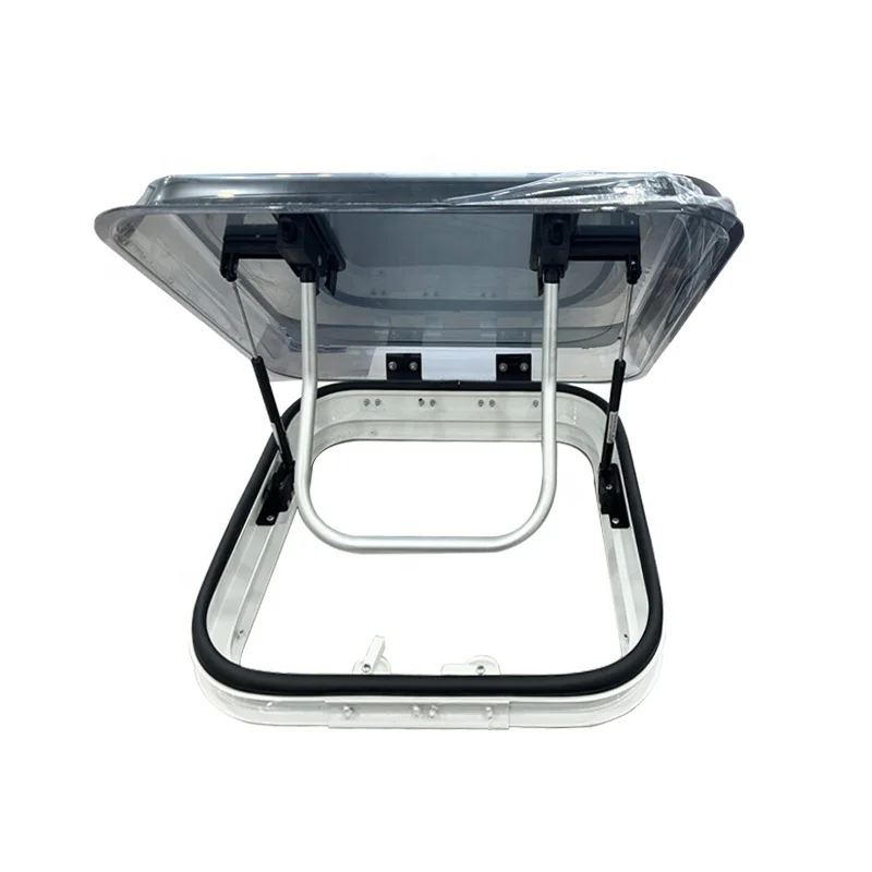 

Rv Skylight Sunroof Aluminum Led Light Push-out Trailer Car Roof Window With Gauze Screen Blackout Curtain