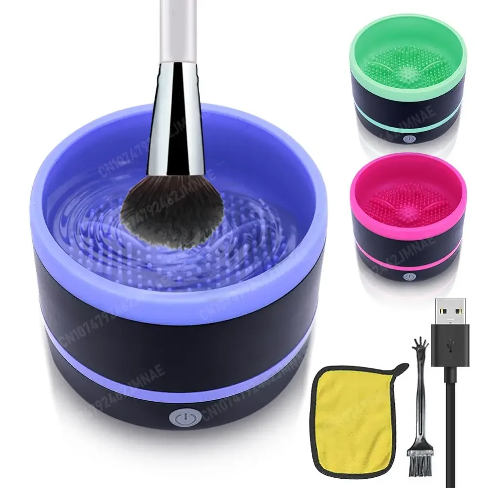 Electric Cosmetic Brushes Cleanser Tool Deep Clean Make Up Brush Cleaner Machine for Liquid Foundation/Eyeshadow/Blush Brush