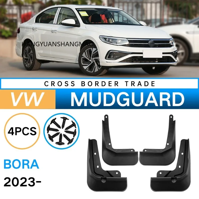 Mud Flaps Set of 4 for VW Volkswagen Bora 2023 Car Accessories for Fender Splash Guards Mudguard Black ABS Styling Accessory