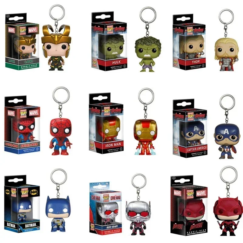Llavero Coleccionable Funko Pop de Superhéroes, Mini Figura de Superman, Aquaman y Supergirl, Regalo de Navidad para Niños