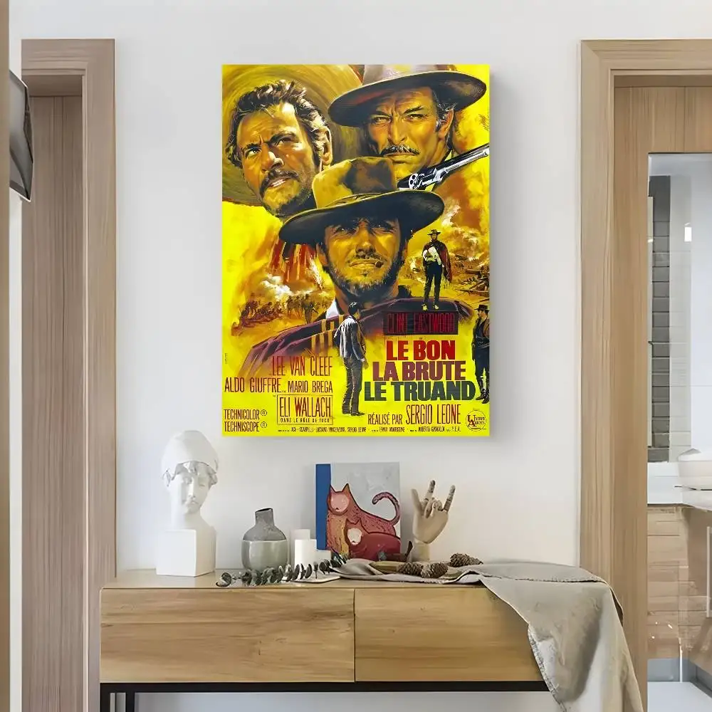 ملصق عتيق The Good The Bad and The Ugly Hero عالي الدقة لديكور المنزل جدار لاصق مقاوم للماء لغرفة المعيشة المنزلية وديكور جمالي