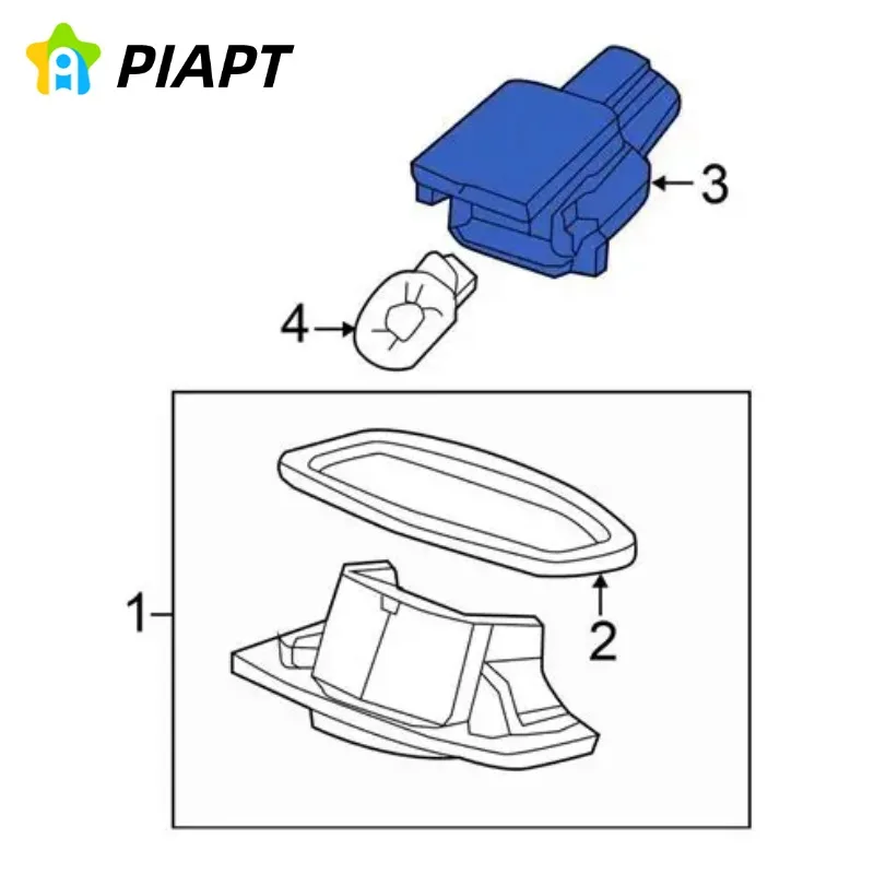 2 قطعة OE #   34105-SNB-003 لوحة ترخيص ضوء الإسكان ل 2008-2017 هوندا أكورد LX LX-P EX EX-L