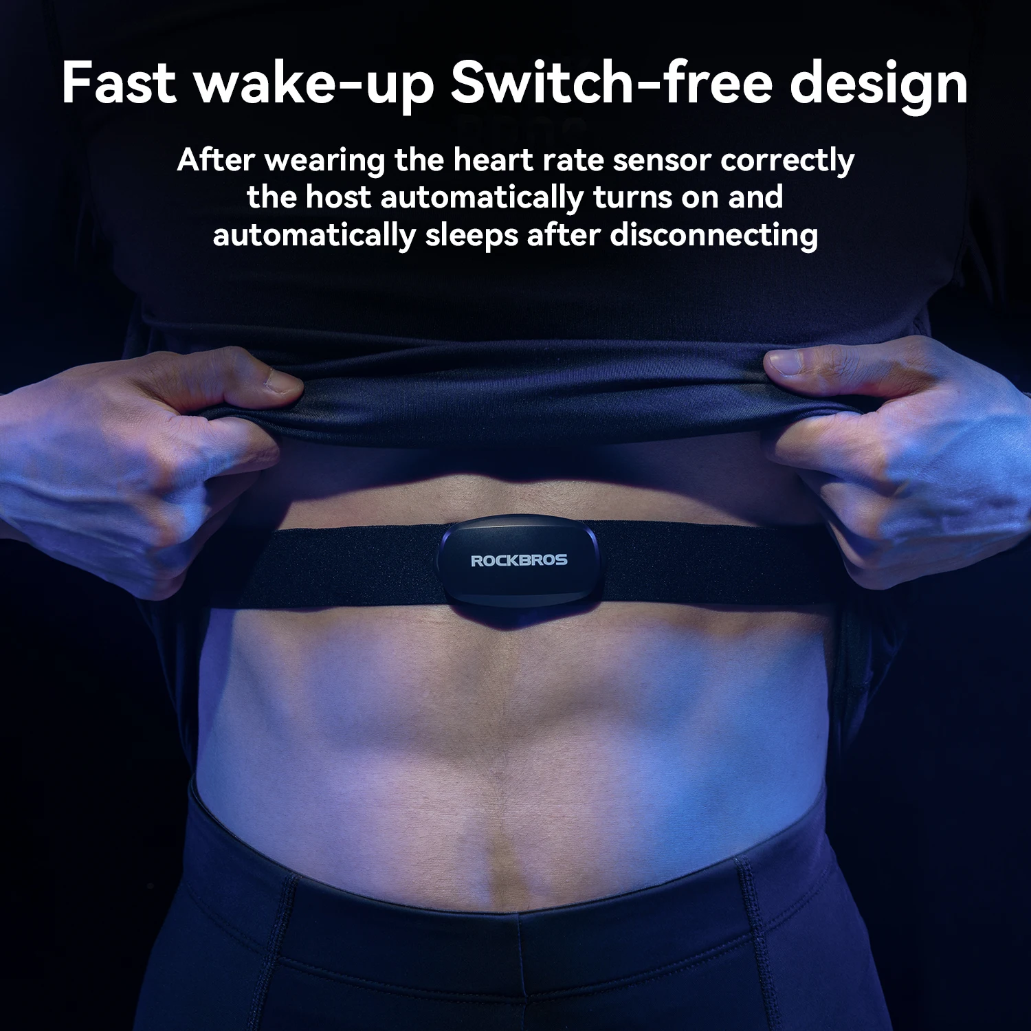 

ROCKBROS H812 Bluetooth4.0 ANT + датчик сердечного ритма 800H аккумулятор водонепроницаемый ремешок для измерения сердечного ритма для Garmin Wahoo Zwift