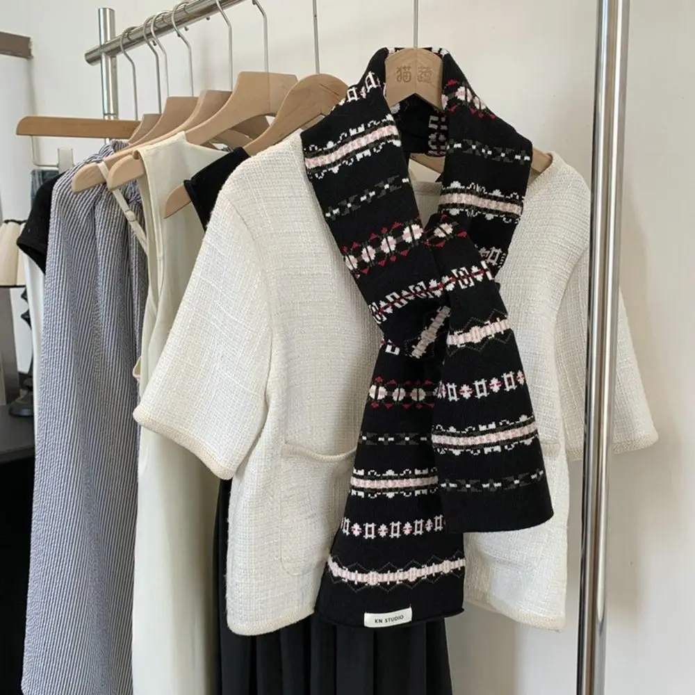 

Icelandic Style Island Style Jacquard Scarf Cashmere Printed Knitted Scarves Korean Style Scarves Warm Wool Shawl Autumn Winter