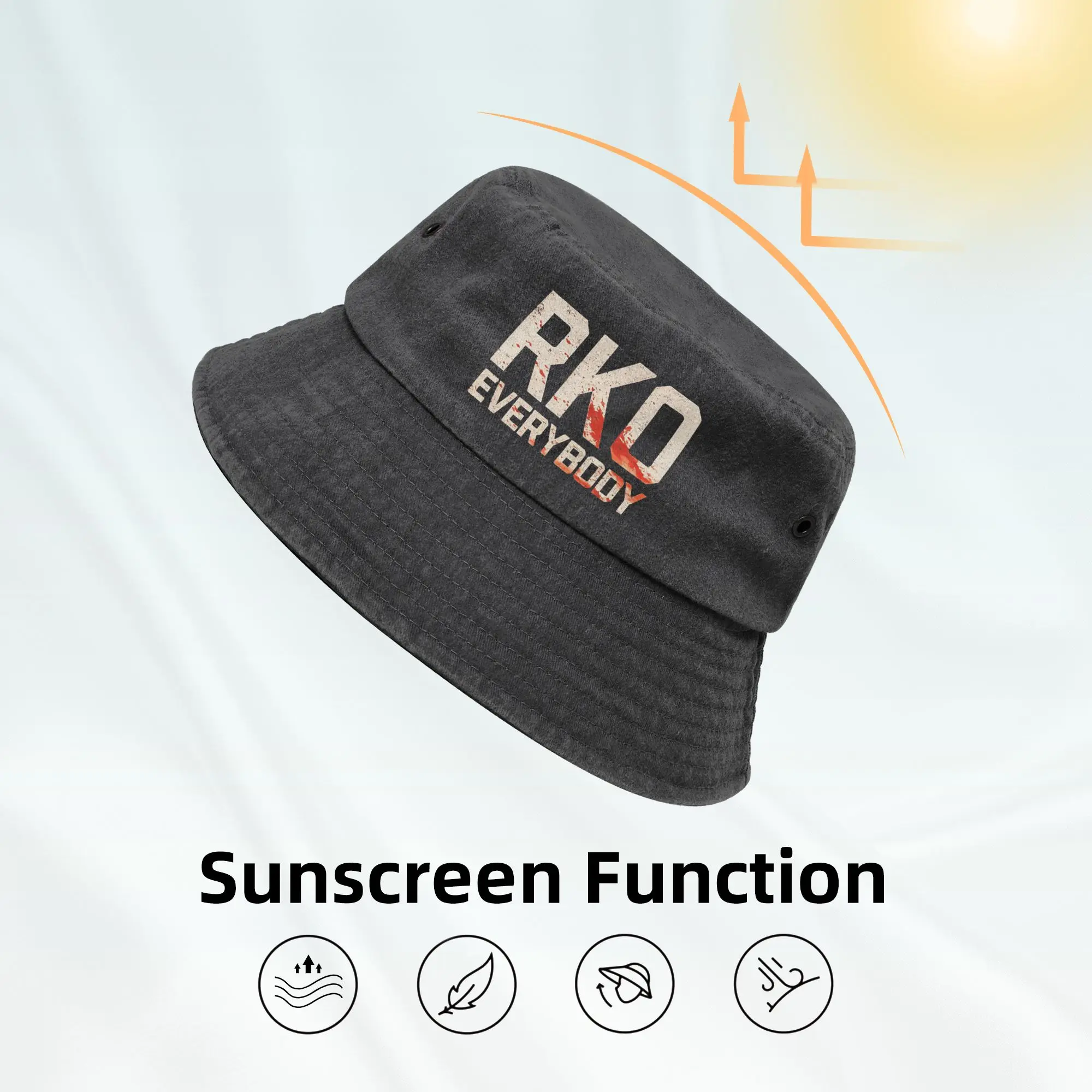 Randys Ortons RKO Everybody  Bucket Hats  Merch Trendy Unisex  Fisherman Hat Cotton Denim